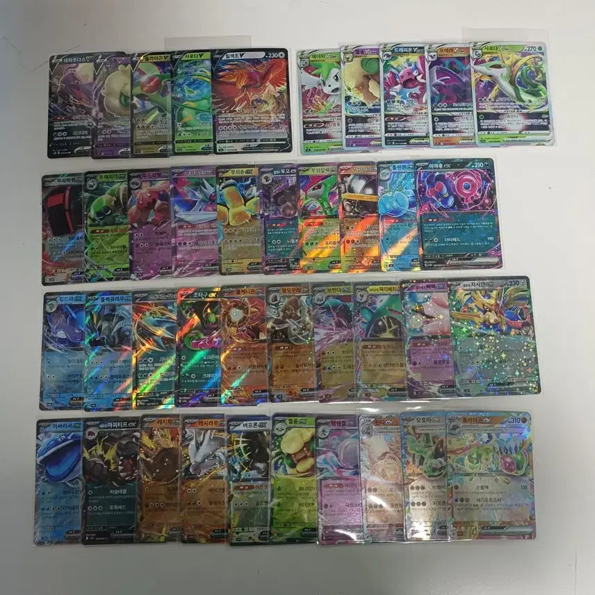 [BUNJANG] Pokemon Cards V-RR, VSTAR-RRR, ex-RR Bundle Set (40 cards, No Duplicates) / 포켓몬카드 V-RR, VSTAR-RRR, ex-RR 무중복 40장 일괄