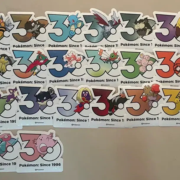 [BUNJANG] Pokemon 30th Anniversary Stickers (Wooper, Ninetales, Lapras) / 교환) 포켓몬 30주년 스티커 올리브영 팝업 우파 나인테일 라프라스