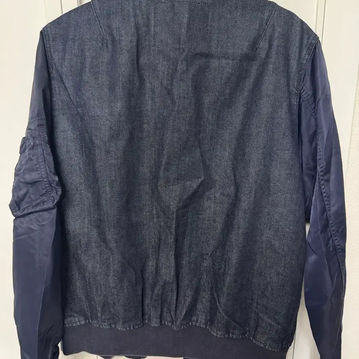 [BUNJANG] Japanese Vintage Purple &amp; Yellow Denim MA-1 Jacket / 일본 빈티지 퍼플앤옐로우 데님 ma1