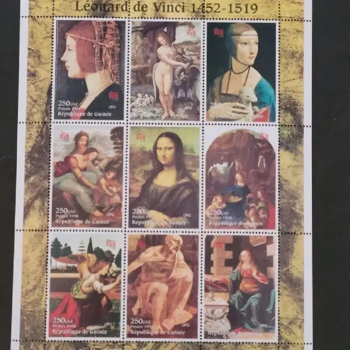 [BUNJANG] 1998 Italy Leonardo da Vinci Commemorative Stamp / 1998년 이탈리아 거장 레오나르드다빈치 기념 우표Leonardo de
