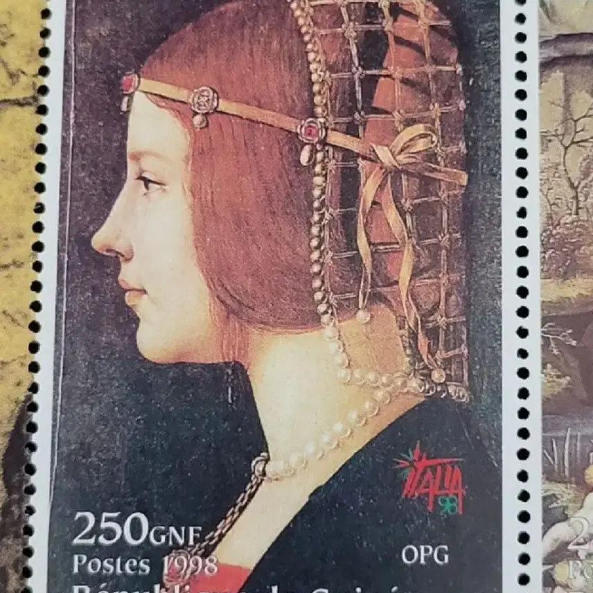 [BUNJANG] 1998 Italy Leonardo da Vinci Commemorative Stamp / 1998년 이탈리아 거장 레오나르드다빈치 기념 우표Leonardo de
