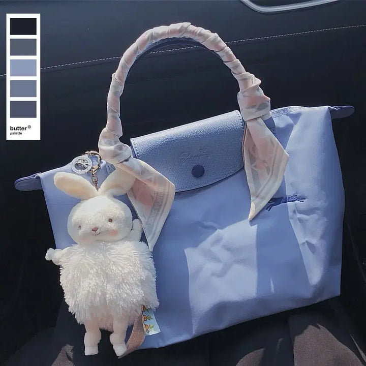[BUNJANG] Longchamp Le Pliage Original Shoulder Bag Blue (M/L) + Sanrio Charm + Inner Bag Set / 롱샴 르플리아쥬 오리지날 숄더백 블루 (M,L선택)+산리오키링+이너백