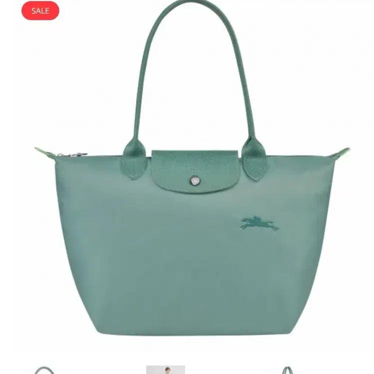 [BUNJANG] Longchamp Le Pliage Original Shoulder Bag Green (M/L) + Sanrio Keychain + Inner Bag Set / 롱샴 르플리아쥬 오리지날 숄더백 그린 (M,L선택)+산리오키링+이너백