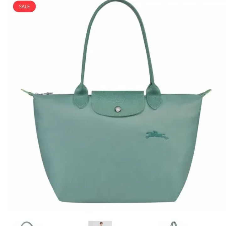 [BUNJANG] Longchamp Le Pliage Original Shoulder Bag Green (M/L) + Sanrio Keychain + Inner Bag Set / 롱샴 르플리아쥬 오리지날 숄더백 그린 (M,L선택)+산리오키링+이너백