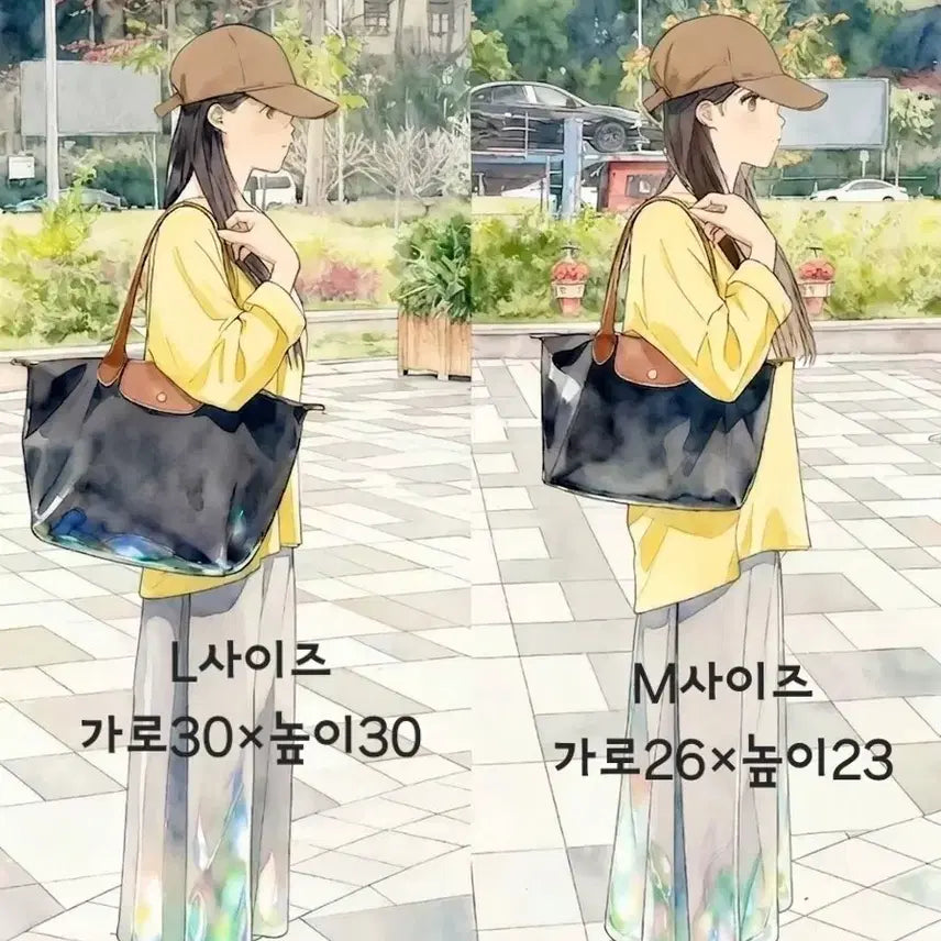 [BUNJANG] Longchamp Le Pliage Original Shoulder Bag Green (M/L) + Sanrio Keychain + Inner Bag Set / 롱샴 르플리아쥬 오리지날 숄더백 그린 (M,L선택)+산리오키링+이너백