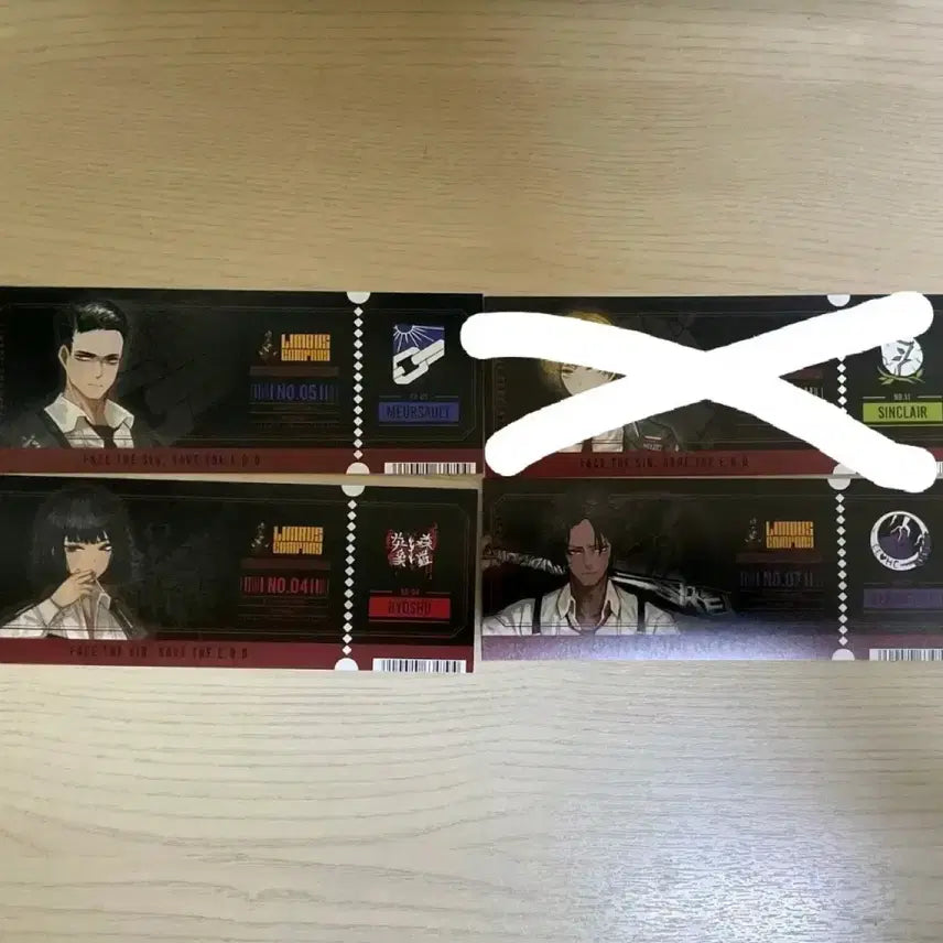[BUNJANG] Limbus Company Animate Ticket Ryoshu Mersault Heathcliff Bundle Set / 림버스 애니메이트 티켓 료슈 뫼르소 히스클리프 일괄판매