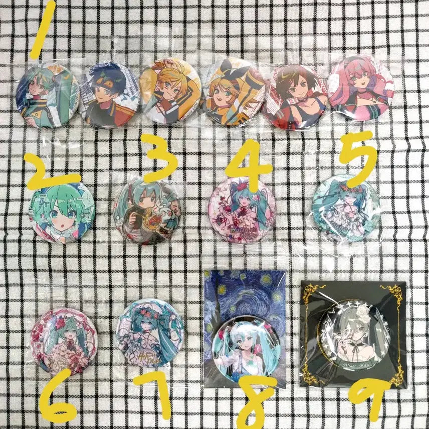 [BUNJANG] Hatsune Miku Vocaloid Can Badge Set / 하츠네 미쿠 보컬로이드 캔뱃지 여라가지 개별가