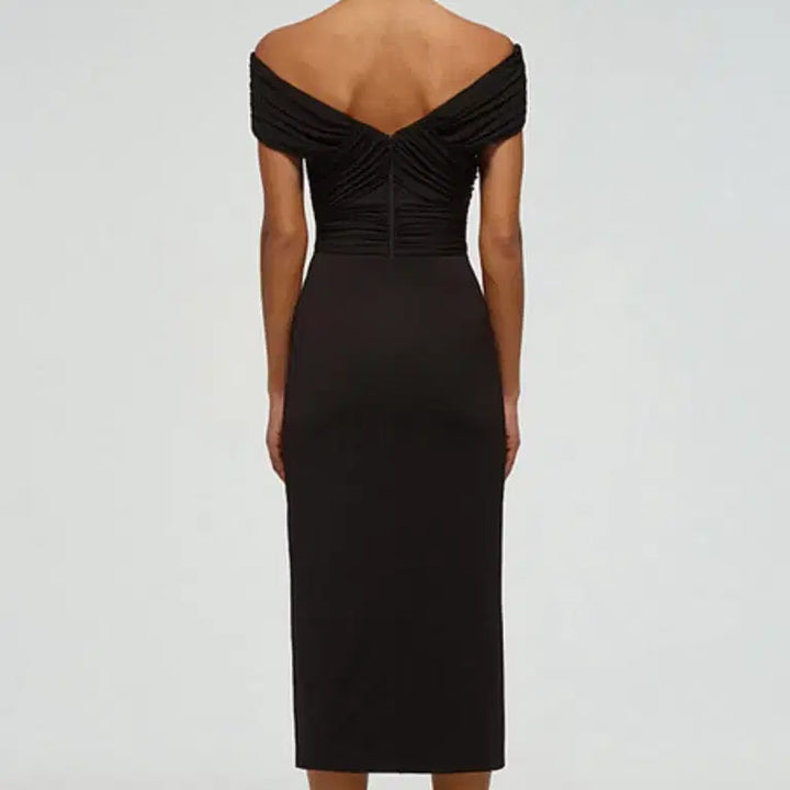 [BUNJANG] Self-Portrait Black Off-Shoulder Dress UK10 / 셀프포트레이트 블랙오프숄더 드레스 UK10
