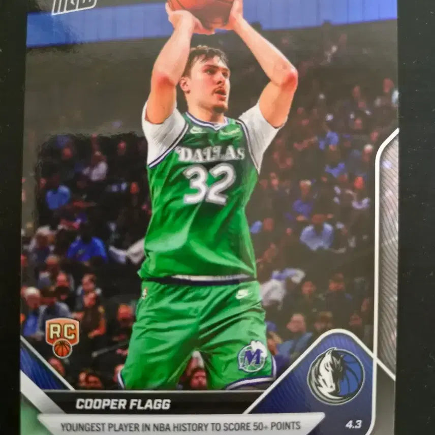 [BUNJANG] 25-26 Topps Now Cooper Flag "Youngest Player with 50+ Points in a Single Game" Card / 25-26 탑스나우 쿠퍼플래그 최연소 한경기 +50득점