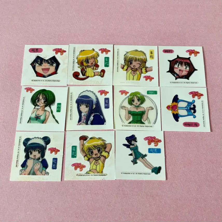 [BUNJANG] Berry Very Mew Mew Sealing Sticker Vintage Stationery / 베리베리뮤우뮤우 씰스티커 고전문구