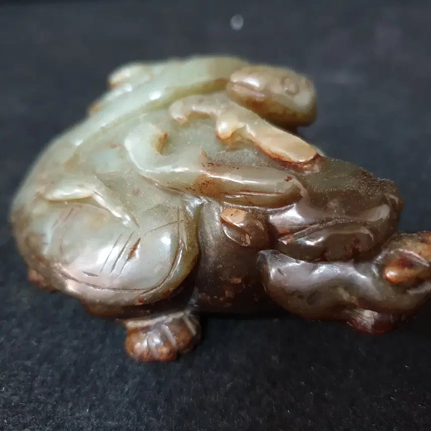 [BUNJANG] Spring and Autumn Period Huatian Jade Kylin Statue / (수원만물)출토 춘추시기 화전옥 기린상