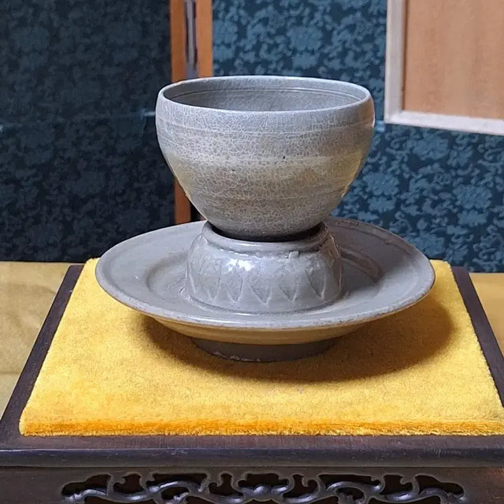 [BUNJANG] Goryeo Dynasty Celadon Tea Bowl and Stand Set / 고려시대 잔잔대