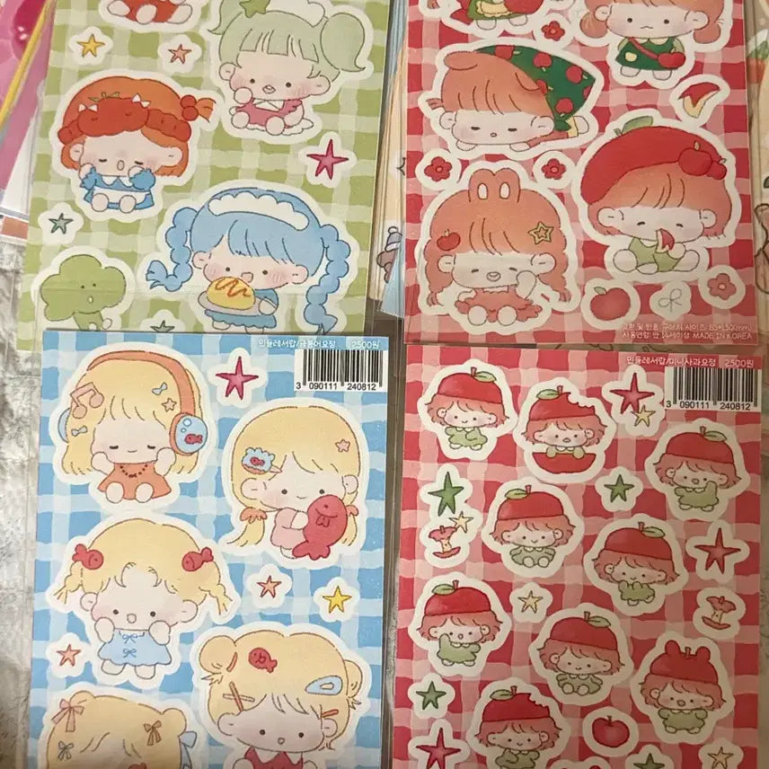 [BUNJANG] Mindulre Seop Ddakku Sticker 4-Type Set / 민들레서랍 다꾸 스티커 4종 세트 판매