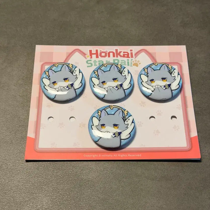 [SOLD OUT] [새상품] 붕괴 스타레일 선데이 특전 고양이 캔뱃지 4개 일괄