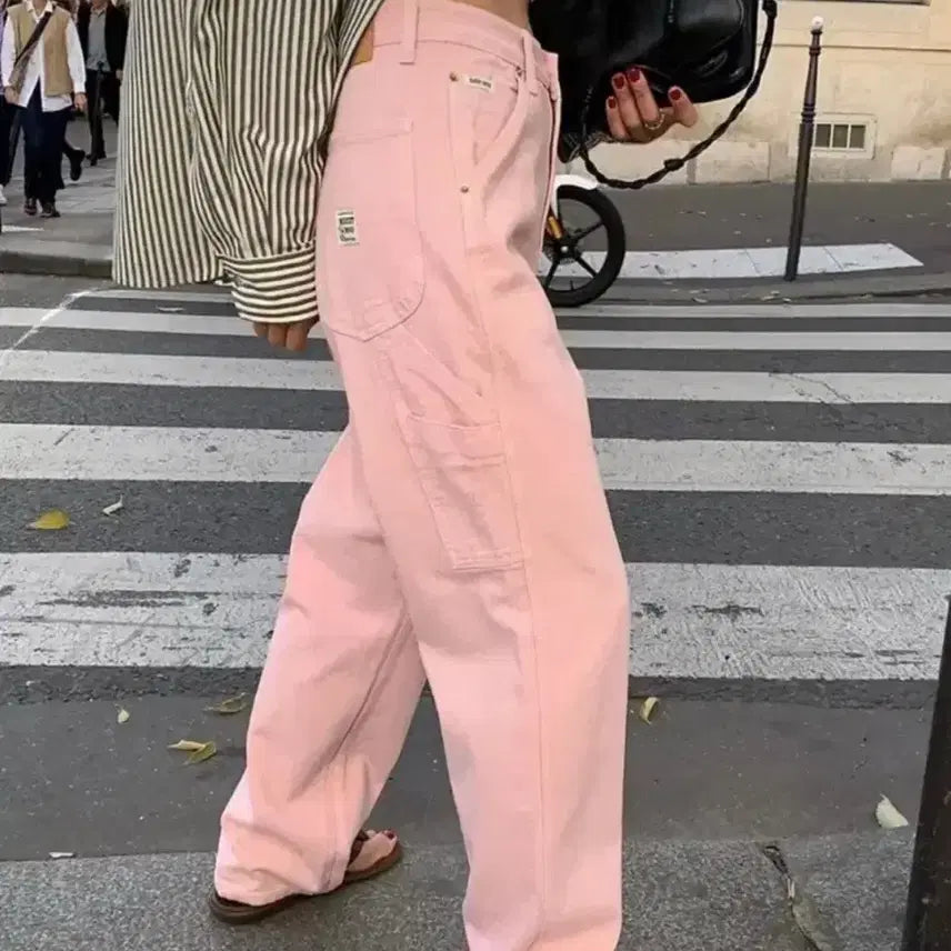 [BUNJANG] Modest Mood Iscrework Pants Pink Denim / 모데스트무드 이스크워크 팬츠 핑크 데님
