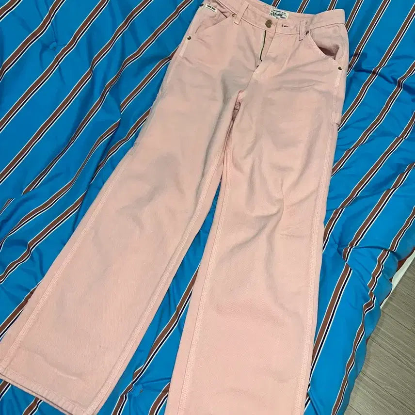[BUNJANG] Modest Mood Iscrework Pants Pink Denim / 모데스트무드 이스크워크 팬츠 핑크 데님