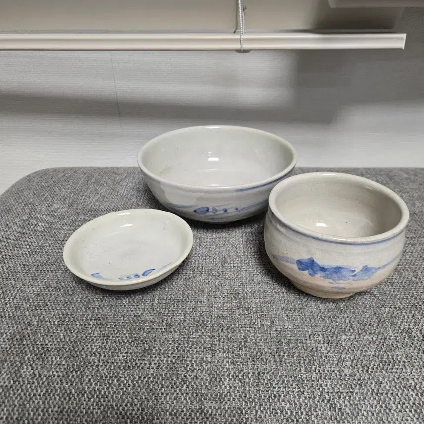 [BUNJANG] Baeksan Kim Jeong-ok Celadon Porcelain Tea Set / [전 기물 수결 완벽] 국가무형문화재 사기장 백산 김정옥 청화백자 다기