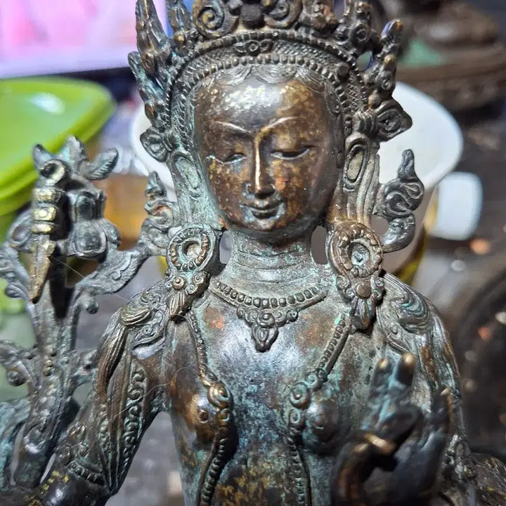 [BUNJANG] Tibetan Seated Bronze Buddha Statue / 티벳 좌상 동불상