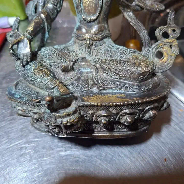 [BUNJANG] Tibetan Seated Bronze Buddha Statue / 티벳 좌상 동불상