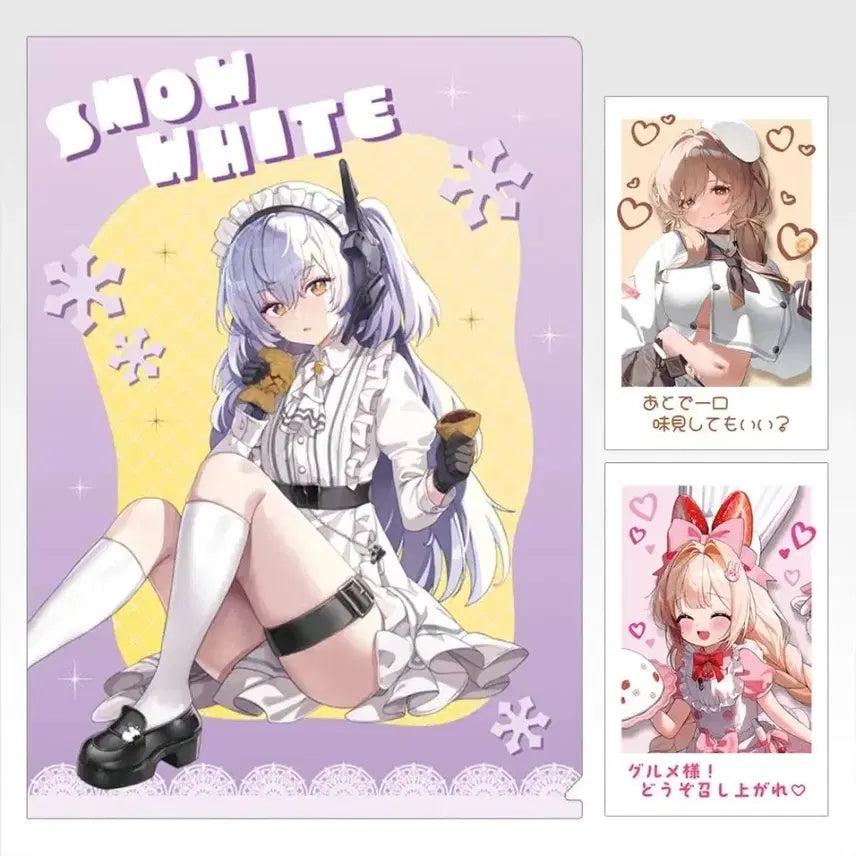 [BUNJANG] NİKE Snow White Clear File + Photocard Set / 니케 스노우화이트 클리어파일+포토카드 세트
