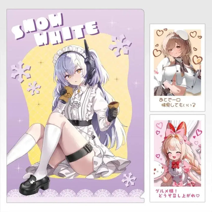[BUNJANG] Nier: Automata Snow White Clear File + Photocard Set / 니케 스노우화이트 클리어파일+포토카드 세트