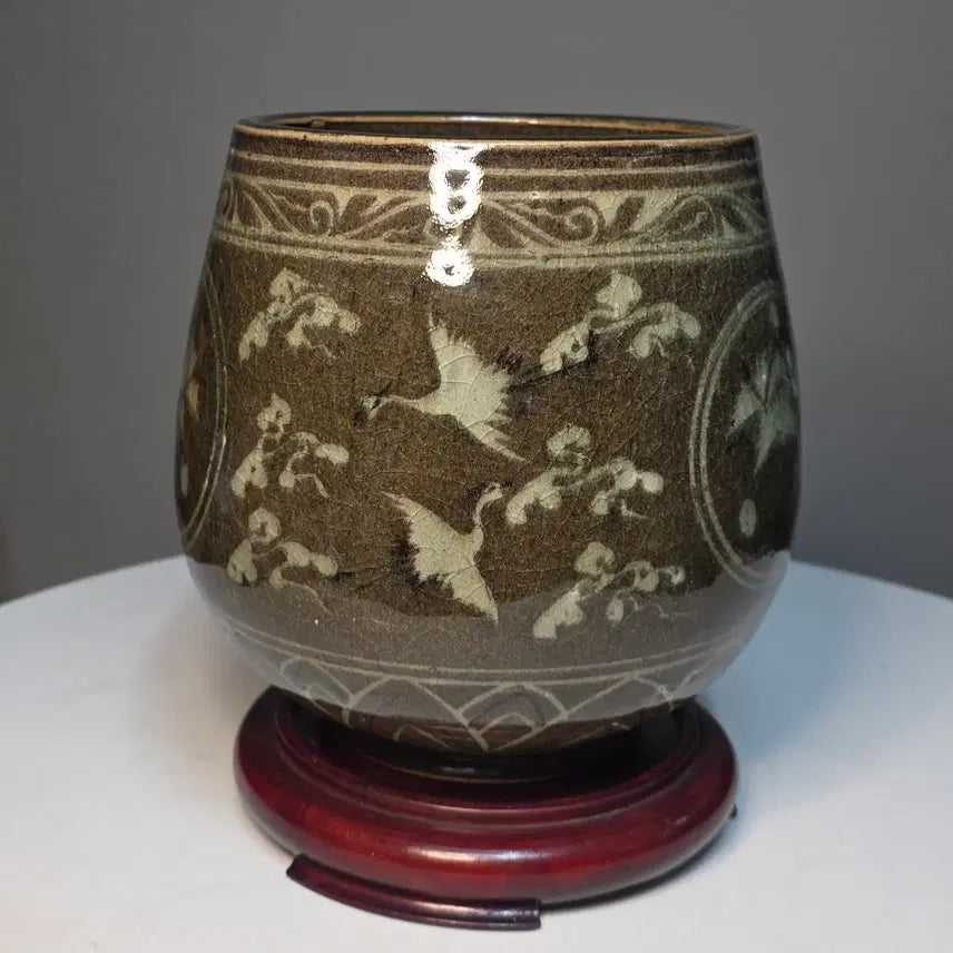 [SOLD OUT] 분청사기흑백상감모란문호
