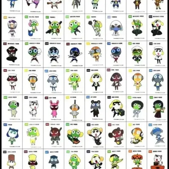 [BUNJANG] Keroro Sticker Collection Season 1 (82 Types) / 케로로 띠부씰 시즌1 82종 전종 판매