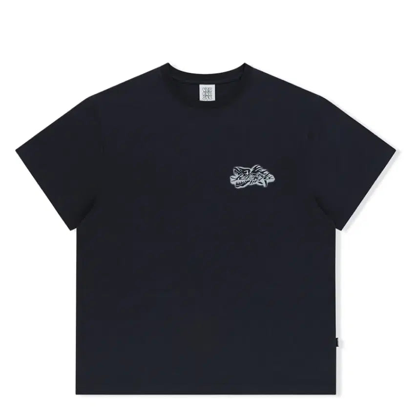[BUNJANG] YESEYESEE Fish Bone Short Sleeve T-shirt Charcoal L / 새상품 ) 예스아이씨 피쉬본 YESEYESEE Fish 반팔티 물고기 L