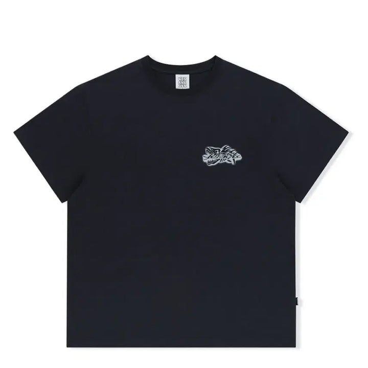 [BUNJANG] YESEYESEE Fish Bone Short Sleeve T-shirt Charcoal L / 새상품 ) 예스아이씨 피쉬본 YESEYESEE Fish 반팔티 물고기 L