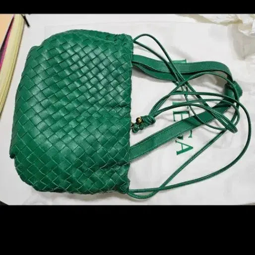 [BUNJANG] Bottega Veneta Green Woven Bucket Bag / 보테가베네타 그린 위빙 버킷백