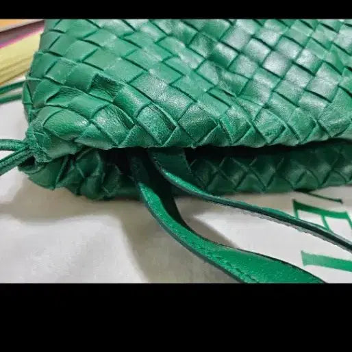 [BUNJANG] Bottega Veneta Green Woven Bucket Bag / 보테가베네타 그린 위빙 버킷백