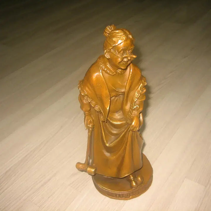 [BUNJANG] Brass Cello and Harp Playing Ballet Dancers Trio Figurine / 황동으로만든  발래인형   첼로 하푸연주악단  골푸치는 사람