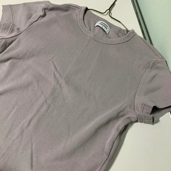 [BUNJANG] Musinsa Standard Slim Crop T-Shirt Purple / 무신사 스탠다드 슬림 크롭 티셔츠 퍼플