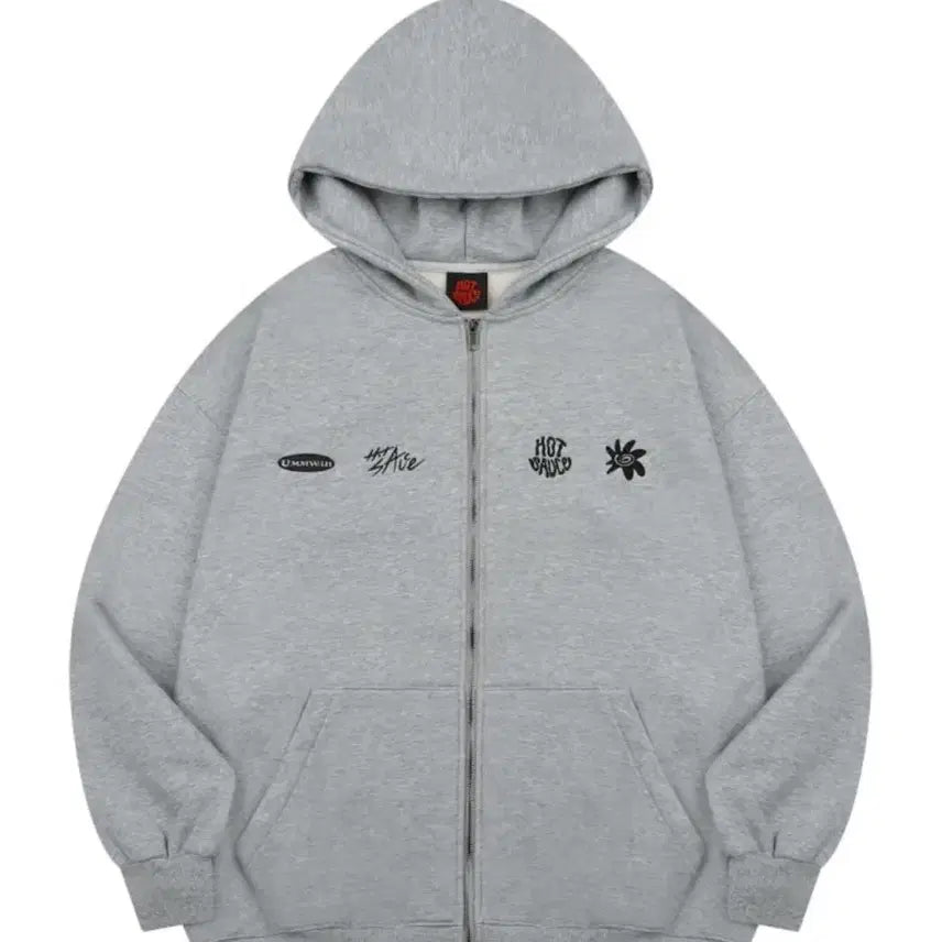 [BUNJANG] Hot Sauce Goods Fleece Hooded Zip-Up (Size M) / 핫소스굿즈  기모 후드집업 (사이즈:m)