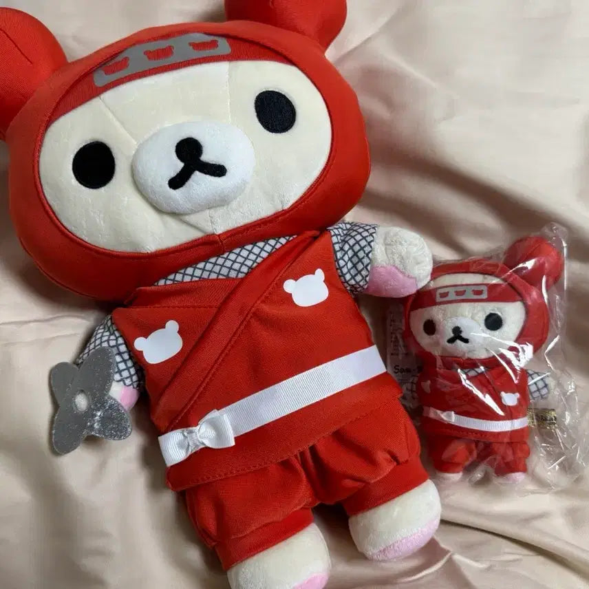 [BUNJANG] Classic Korilakkuma Ninja Plush Set (Small, Large) / 고전 코리락쿠마 닌자 인형 세트