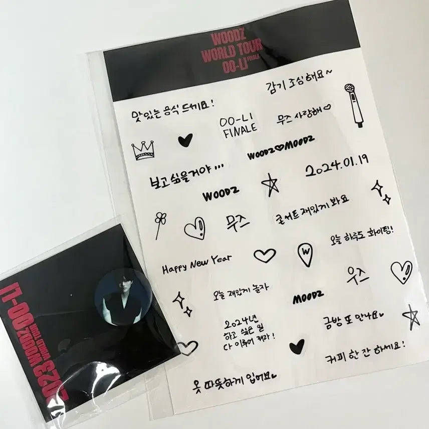 [BUNJANG] WOODZ Cho Seung Youn Concert OO-LI Sticker &amp; Badge Set / woodz 우즈 조승연 콘서트 스티커&amp;뱃지