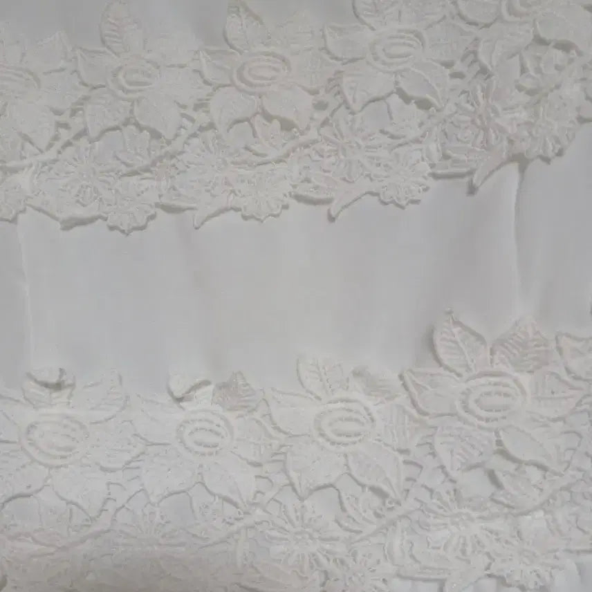 [BUNJANG] YSB White Lace Dress / ysb 화이트 레이스 원피스 55~날씬66사이즈