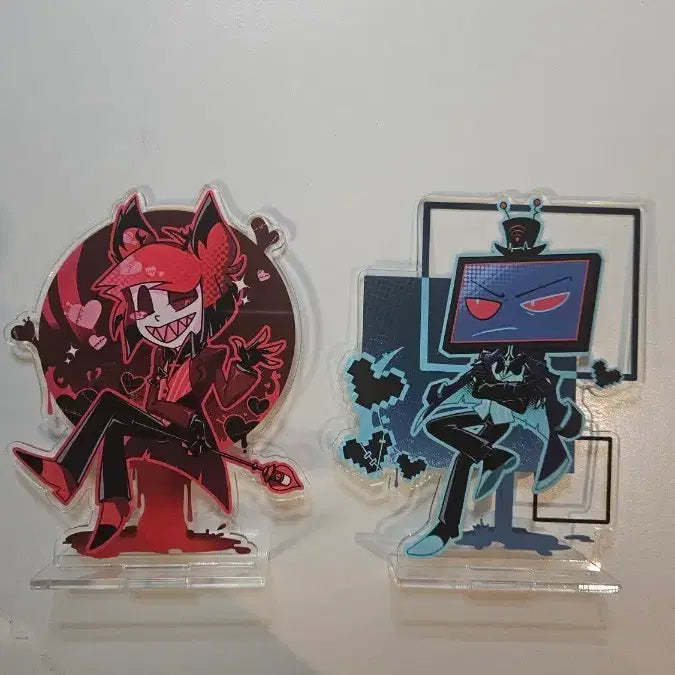 [BUNJANG] Hazbin Hotel Alastor &amp; Vox Acrylic Stand Set / 해즈빈 알래스터 복스 비공굿 아크릴