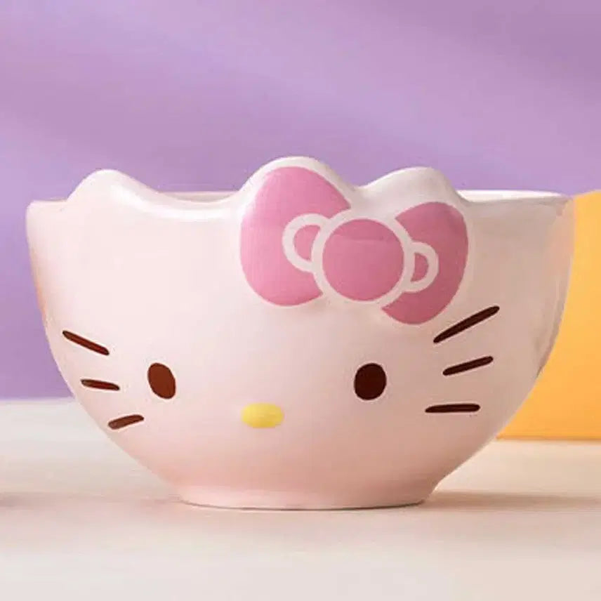 [BUNJANG] Hello Kitty Pink Ceramic Rice Bowl / 키티 핑크 도자기 밥공기 밥그릇