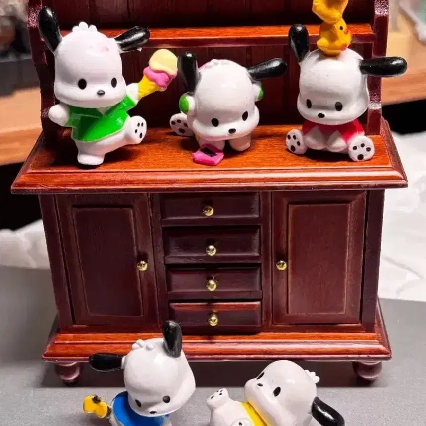 [BUNJANG] Sanrio Pochacco Figure 5-Piece Set / 산리오 포차코 피규어 5종 세트