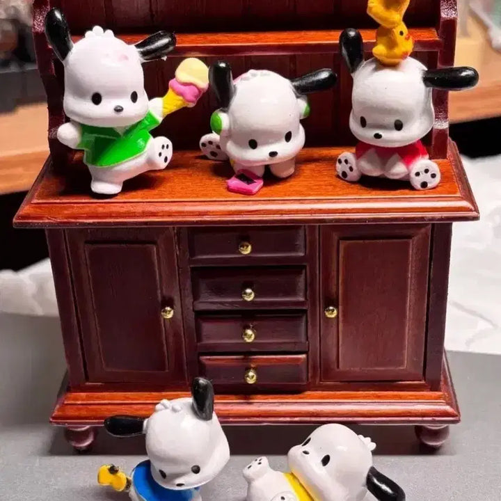 [BUNJANG] Sanrio Pochacco Figure 5-Piece Set / 산리오 포차코 피규어 5종 세트