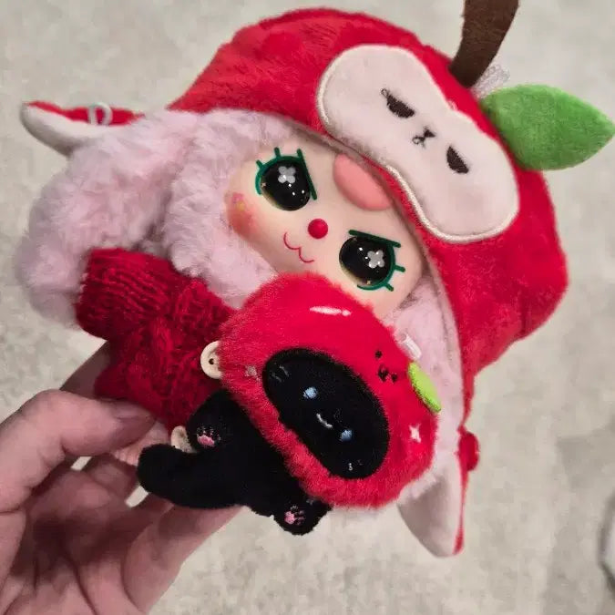[BUNJANG] Babysri Apple Custom Doll Keychain / 베이비쓰리 사과 커스텀 인형 키링