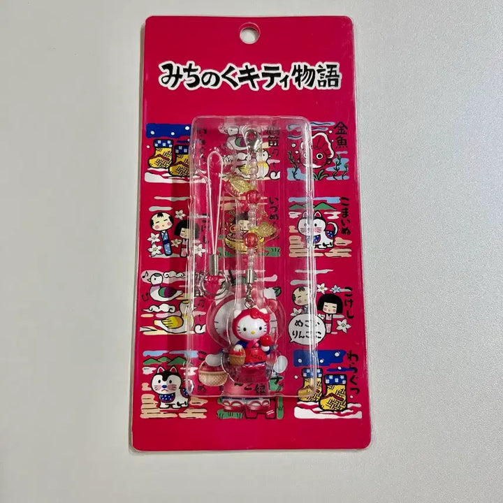 [BUNJANG] Vintage Hello Kitty Apple Girl Bead Strap / [할인] 고전키티 키티스트랩 사과소녀 비즈타입