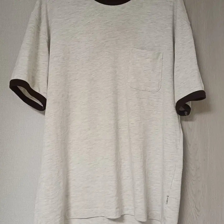 [BUNJANG] Innerrow Raglan Ringer T-Shirt Natural Brown Size 2 (100) / 인더로우 라글란 링거 반팔 티셔츠 내추럴브라운 2 (100) 사이즈 판매