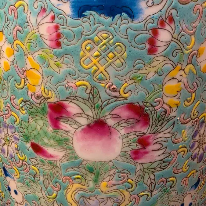 [BUNJANG] Cloisonné Enamel Tripod Censer with Flower and Bird Design / 260522-5 분채법랑 전지화훼문 삼족유개합