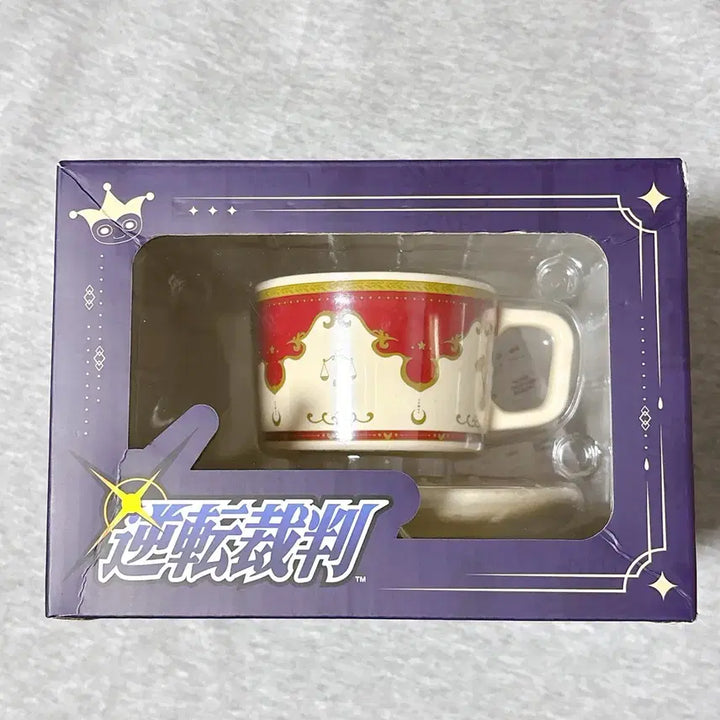 [BUNJANG] Ace Attorney Pop Mart Kuzuchi Mitsurugi Teacup Cup &amp; Saucer Set / 역전재판 팝마트 쿠지 미츠루기 찻잔 컵 소서 세트