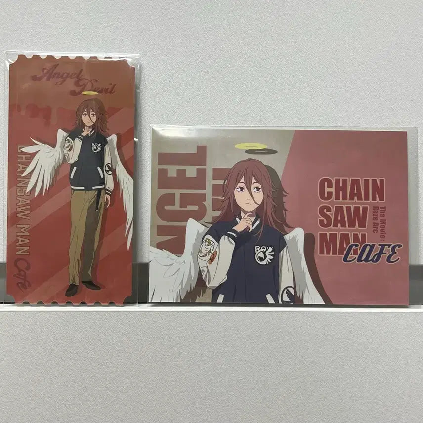 [BUNJANG] Chainsaw Man Angel Devil Collaboration Cafe Ticket &amp; Postcard Set / 체인소맨 (천사의 악마) 티켓+엽서 콜라보 카페 팝업 굿즈