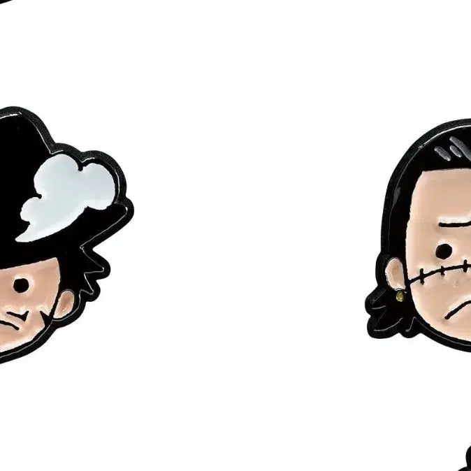 [BUNJANG] One Piece Base Shop Face Pin Set Crocodile Mihawk Doflamingo / 원피스 베이스샵 페이스핀 크로커다일 미호크 도플라밍고