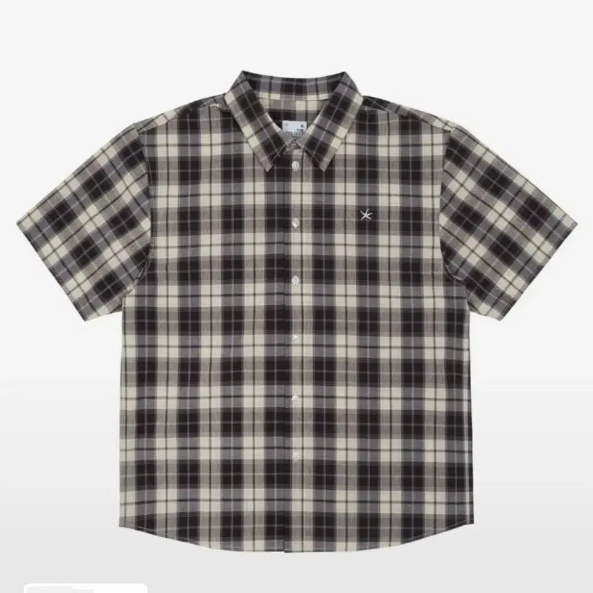 [BUNJANG] The Coldest Moment TCM Mini Logo Check Half Shirt S / 더콜디스트모먼트 tcm 미니 로고 체크 하프 셔츠 s