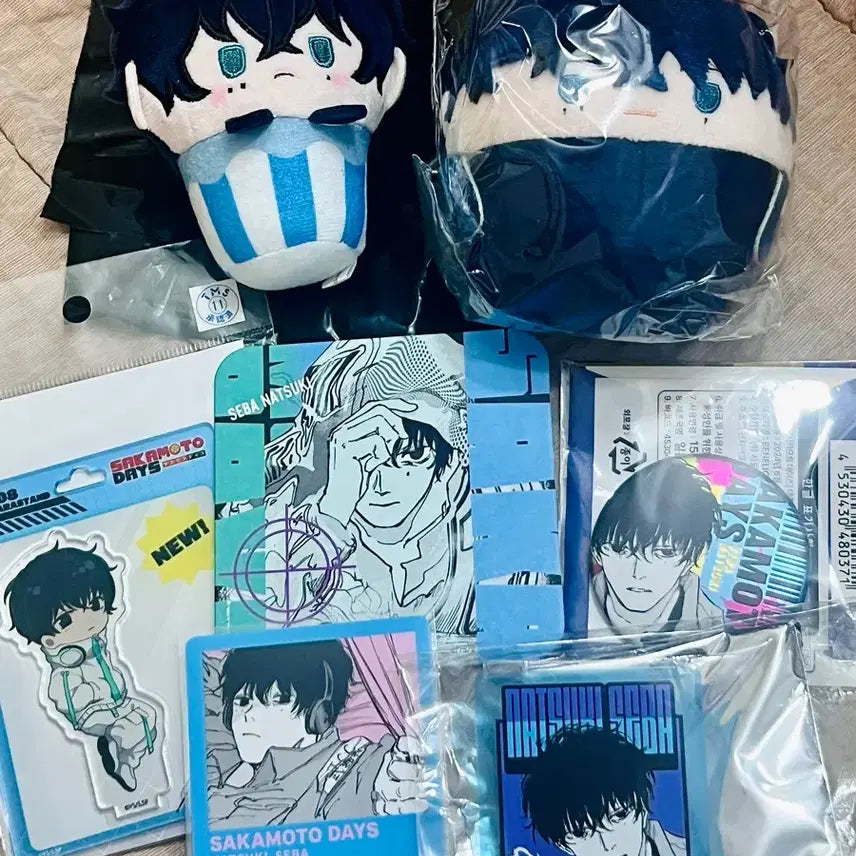 [BUNJANG] Sakamoto Days Natsuki Set Acrylic Charm &amp; Can Badge / 사카모토데이즈 세바 나츠키 세트 타피누이 후와 아크릴 캔뱃지 등
